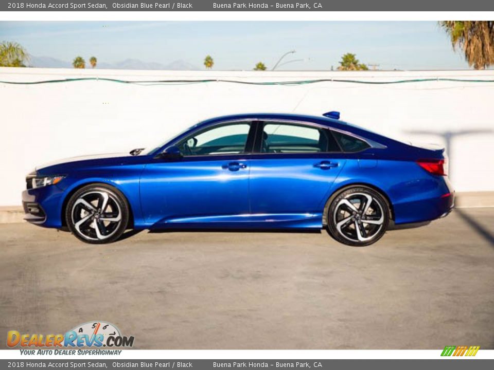 2018 Honda Accord Sport Sedan Obsidian Blue Pearl / Black Photo #8