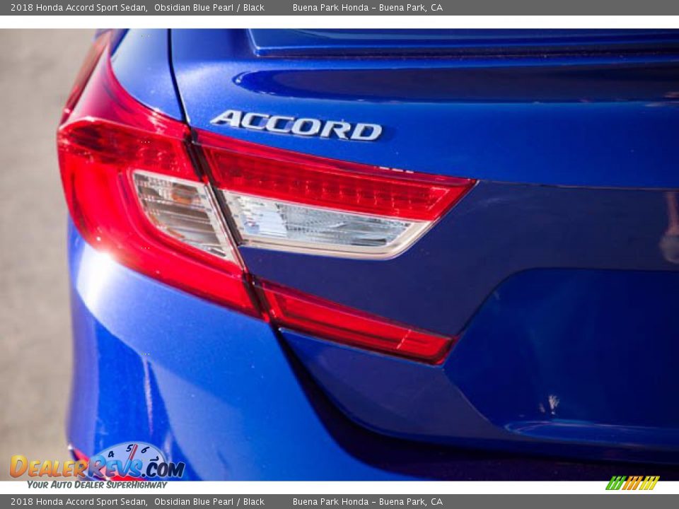 2018 Honda Accord Sport Sedan Obsidian Blue Pearl / Black Photo #10