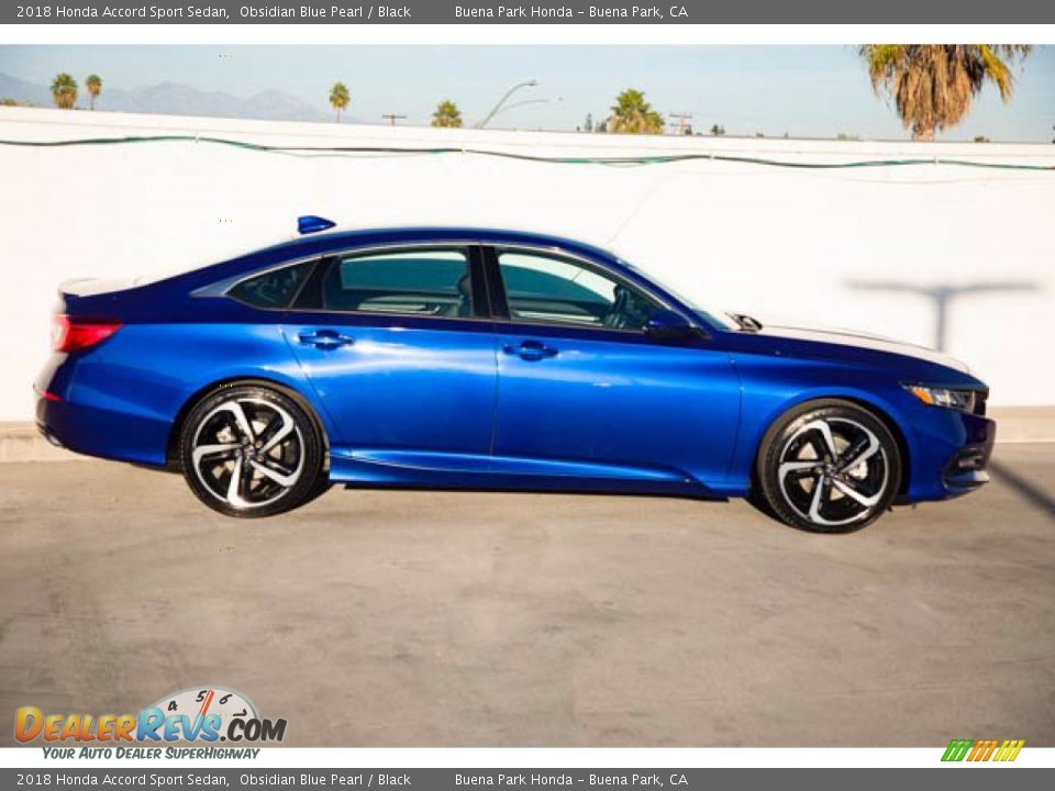 2018 Honda Accord Sport Sedan Obsidian Blue Pearl / Black Photo #12