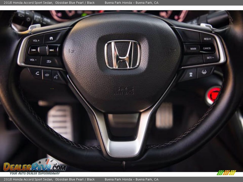 2018 Honda Accord Sport Sedan Obsidian Blue Pearl / Black Photo #13