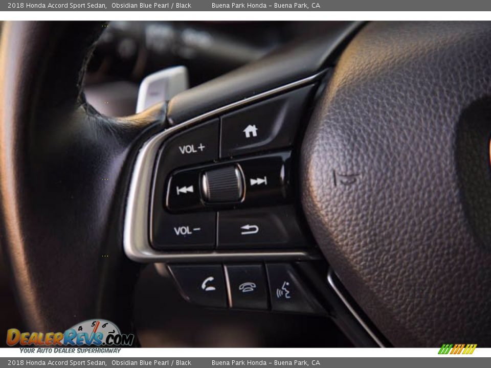 2018 Honda Accord Sport Sedan Obsidian Blue Pearl / Black Photo #14