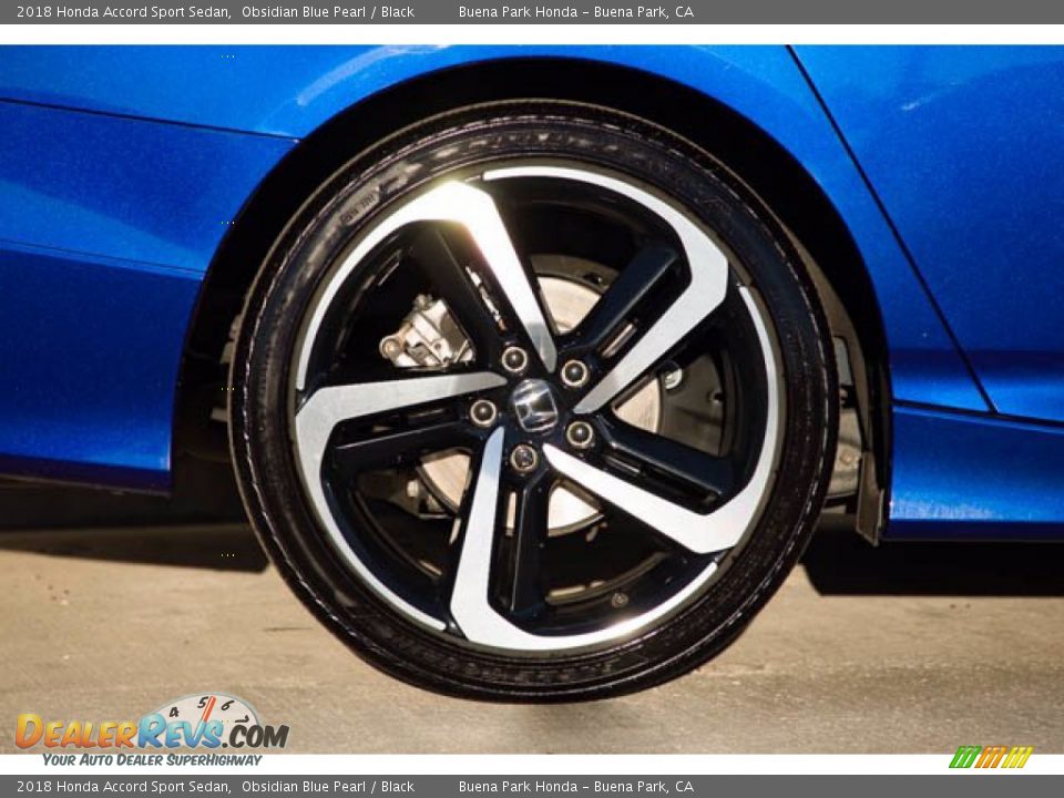 2018 Honda Accord Sport Sedan Obsidian Blue Pearl / Black Photo #33