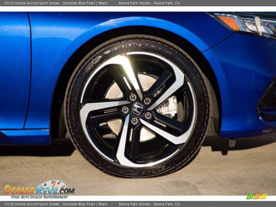 2018 Honda Accord Sport Sedan Obsidian Blue Pearl / Black Photo #34
