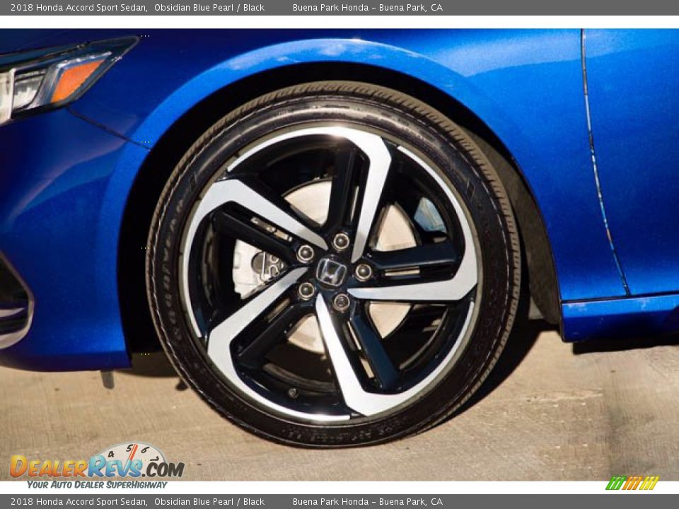 2018 Honda Accord Sport Sedan Obsidian Blue Pearl / Black Photo #36