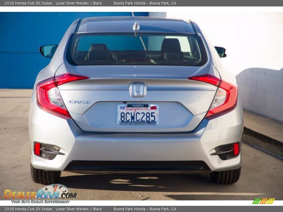 2018 Honda Civic EX Sedan Lunar Silver Metallic / Black Photo #11