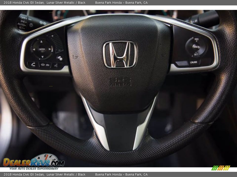 2018 Honda Civic EX Sedan Lunar Silver Metallic / Black Photo #15