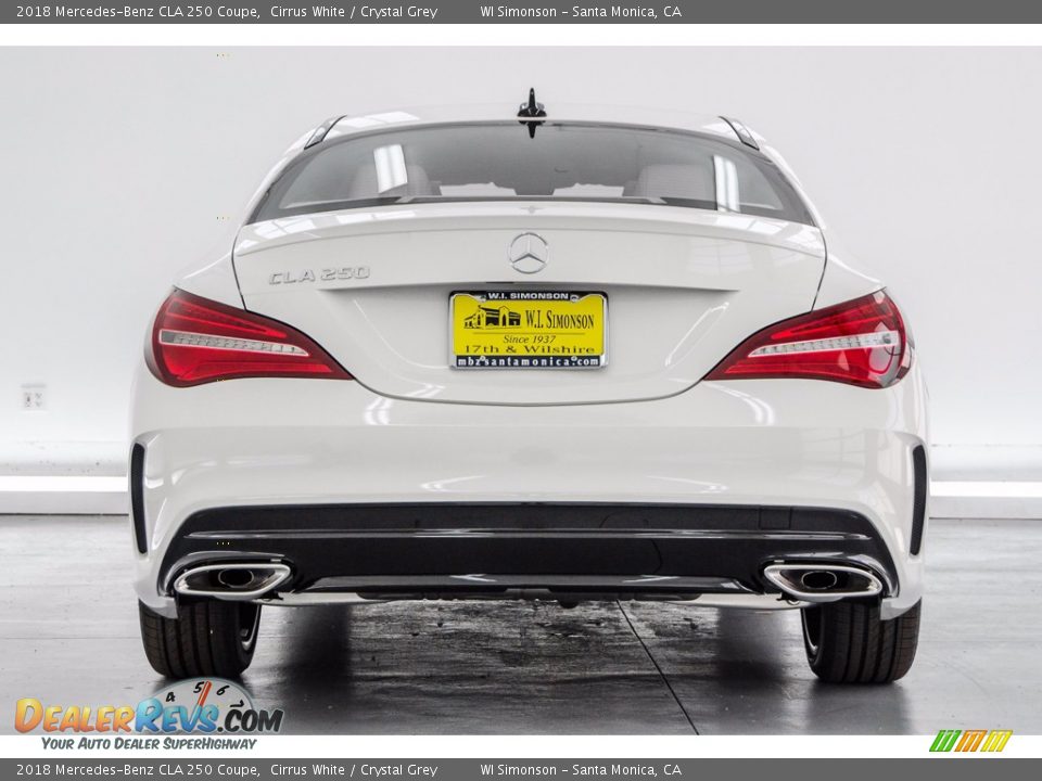 2018 Mercedes-Benz CLA 250 Coupe Cirrus White / Crystal Grey Photo #4