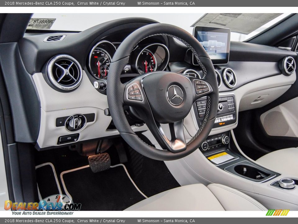 2018 Mercedes-Benz CLA 250 Coupe Cirrus White / Crystal Grey Photo #6