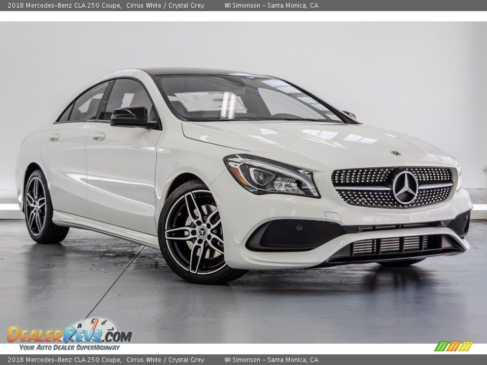 2018 Mercedes-Benz CLA 250 Coupe Cirrus White / Crystal Grey Photo #12