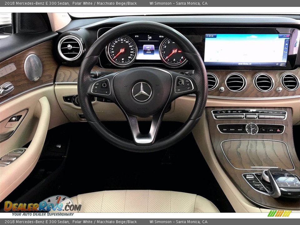 2018 Mercedes-Benz E 300 Sedan Polar White / Macchiato Beige/Black Photo #4