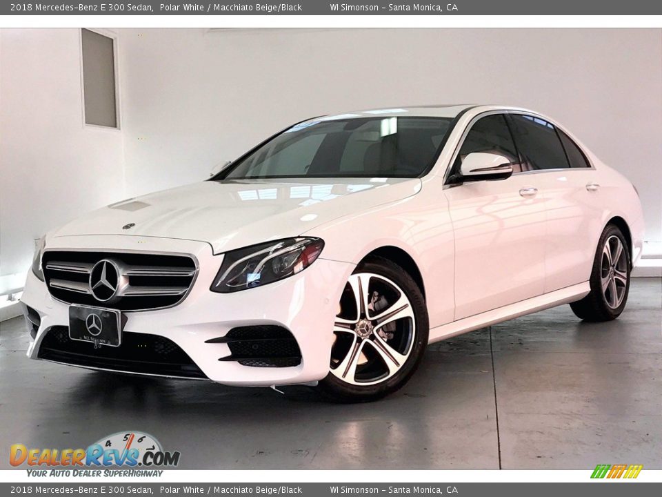 2018 Mercedes-Benz E 300 Sedan Polar White / Macchiato Beige/Black Photo #12