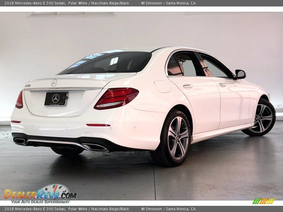 2018 Mercedes-Benz E 300 Sedan Polar White / Macchiato Beige/Black Photo #13