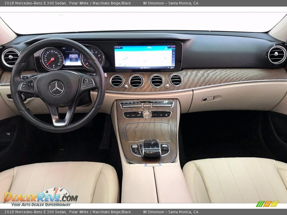 2018 Mercedes-Benz E 300 Sedan Polar White / Macchiato Beige/Black Photo #15