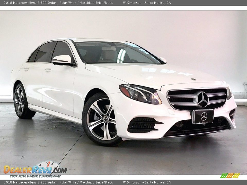 2018 Mercedes-Benz E 300 Sedan Polar White / Macchiato Beige/Black Photo #34