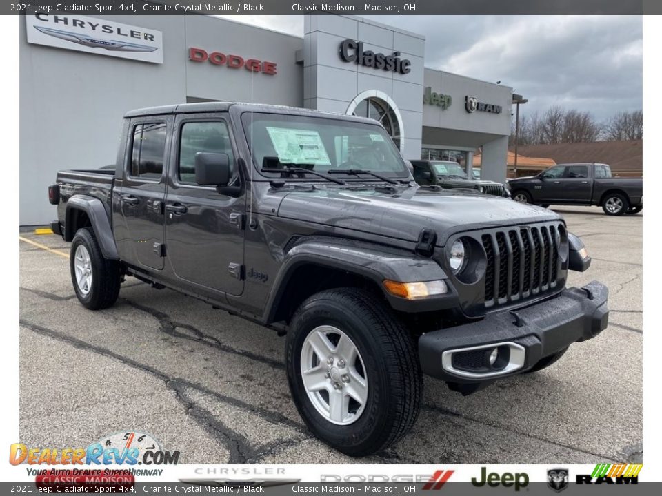2021 Jeep Gladiator Sport 4x4 Granite Crystal Metallic / Black Photo #1