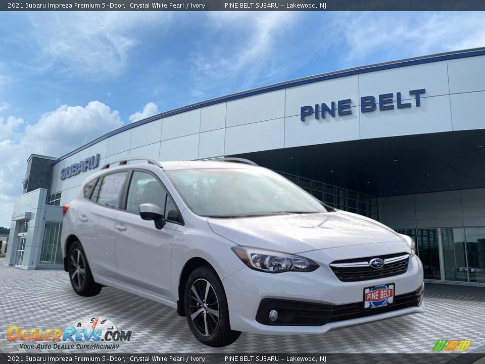 2021 Subaru Impreza Premium 5-Door Crystal White Pearl / Ivory Photo #1