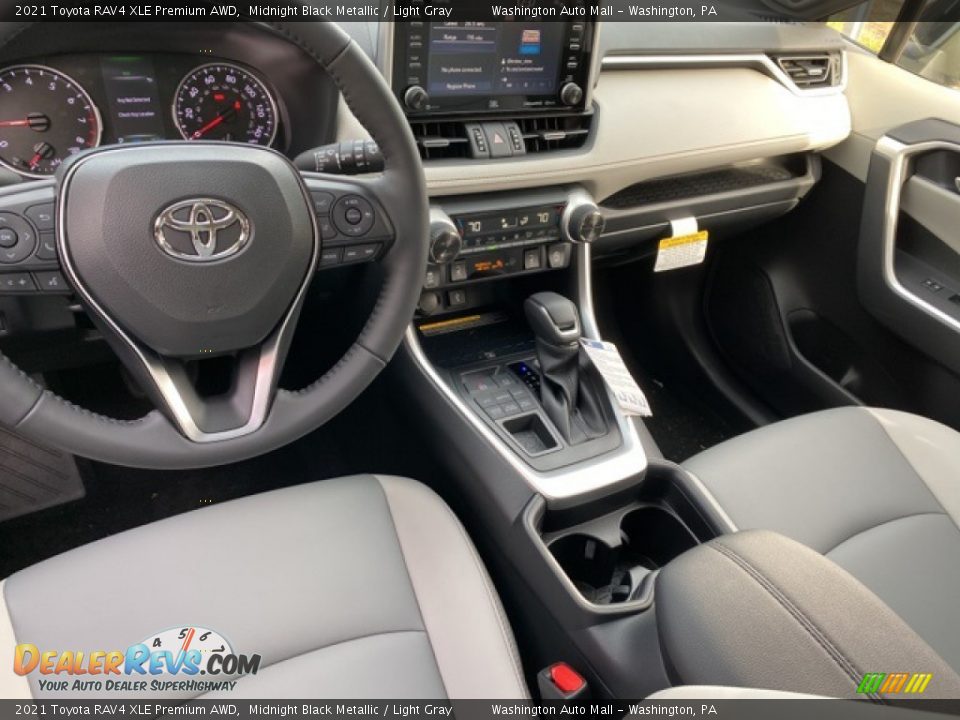 2021 Toyota RAV4 XLE Premium AWD Midnight Black Metallic / Light Gray Photo #3