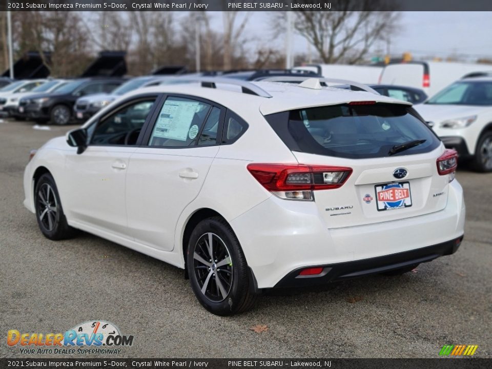 2021 Subaru Impreza Premium 5-Door Crystal White Pearl / Ivory Photo #6