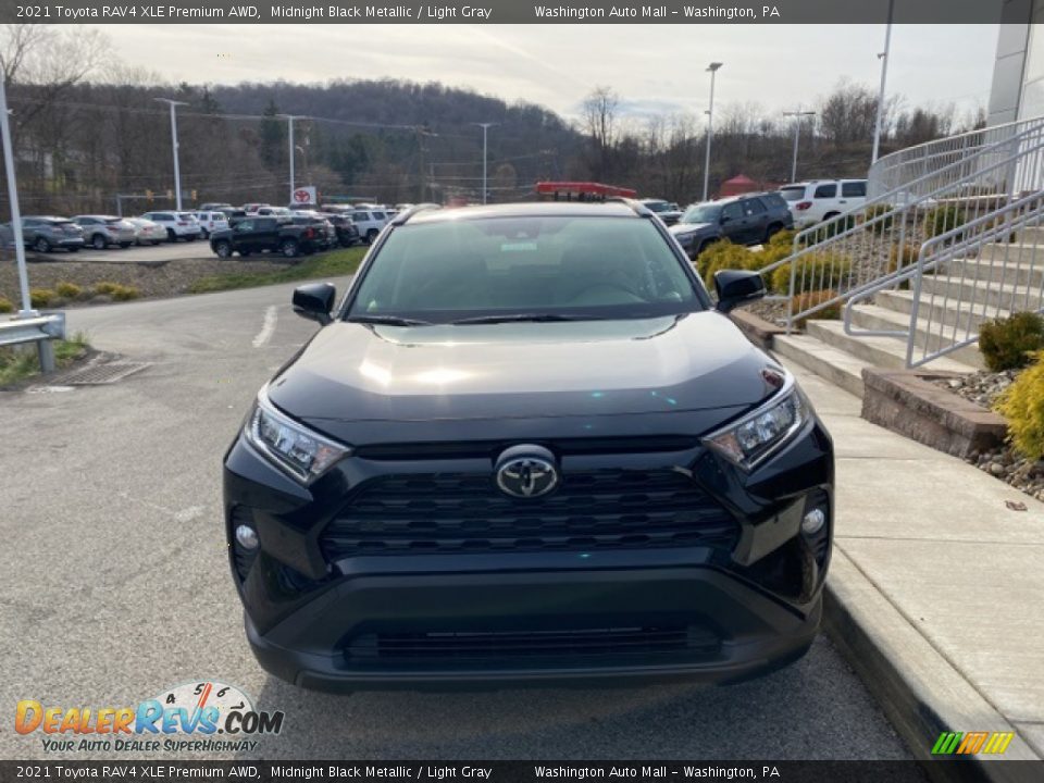 2021 Toyota RAV4 XLE Premium AWD Midnight Black Metallic / Light Gray Photo #12