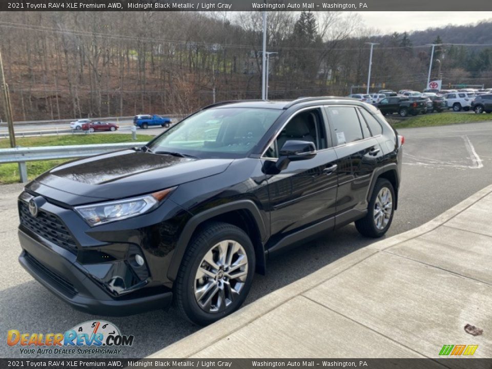 2021 Toyota RAV4 XLE Premium AWD Midnight Black Metallic / Light Gray Photo #13