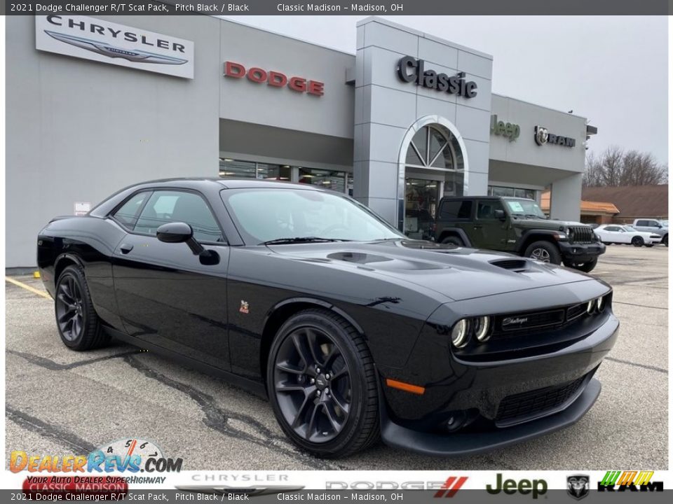 2021 Dodge Challenger R/T Scat Pack Pitch Black / Black Photo #1