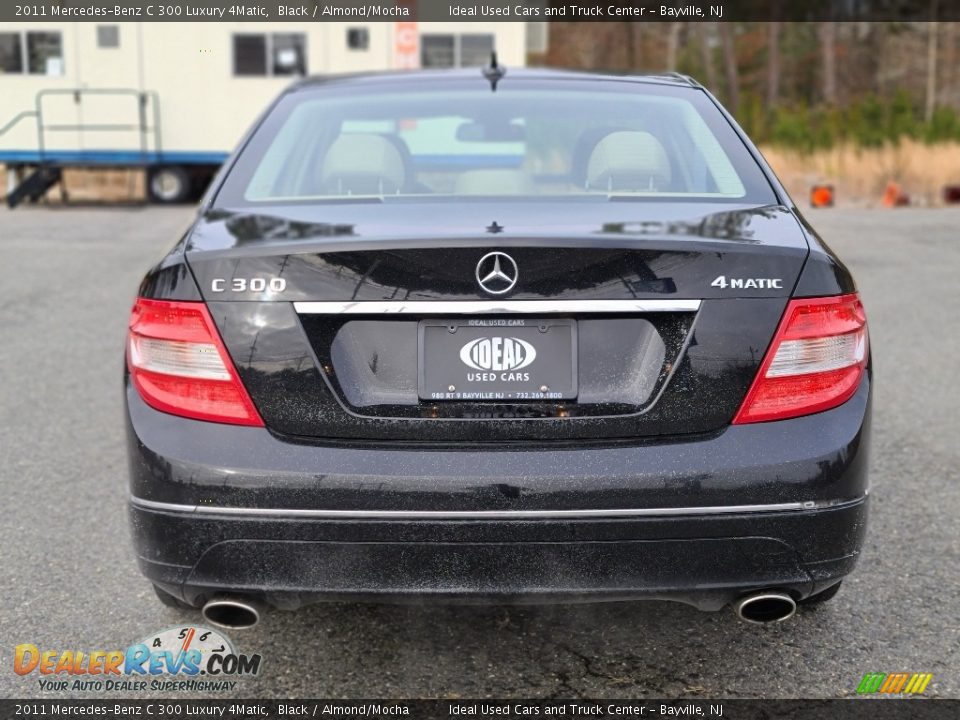 2011 Mercedes-Benz C 300 Luxury 4Matic Black / Almond/Mocha Photo #4