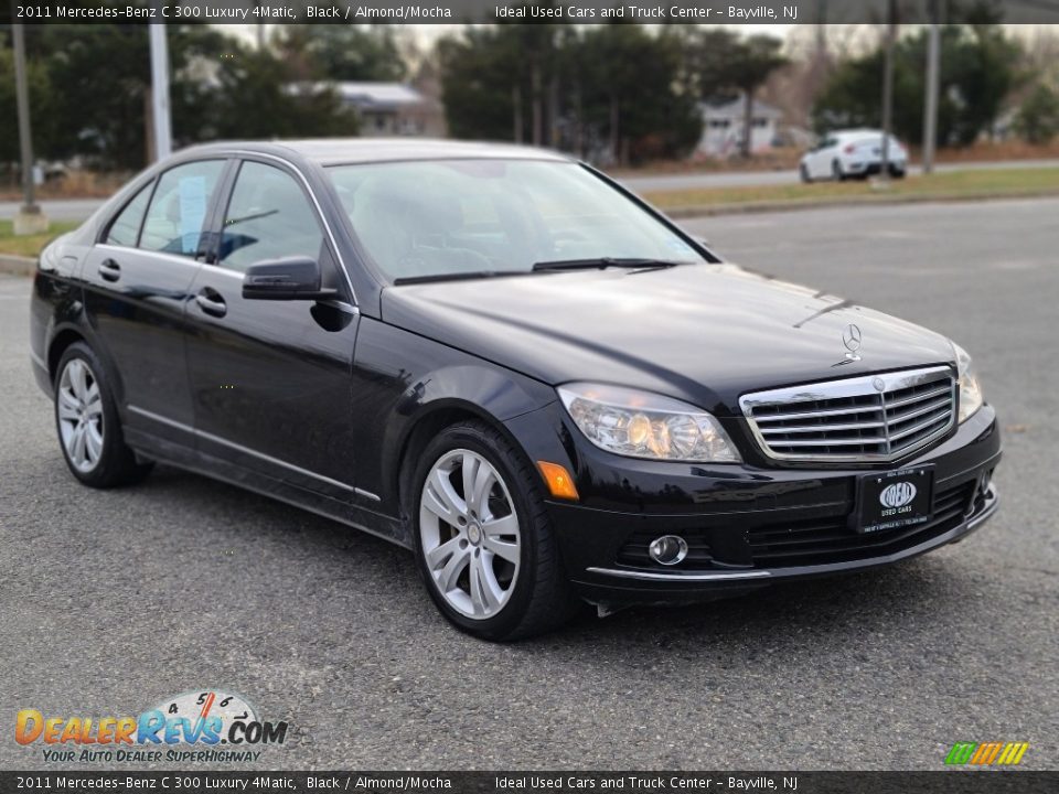 2011 Mercedes-Benz C 300 Luxury 4Matic Black / Almond/Mocha Photo #7