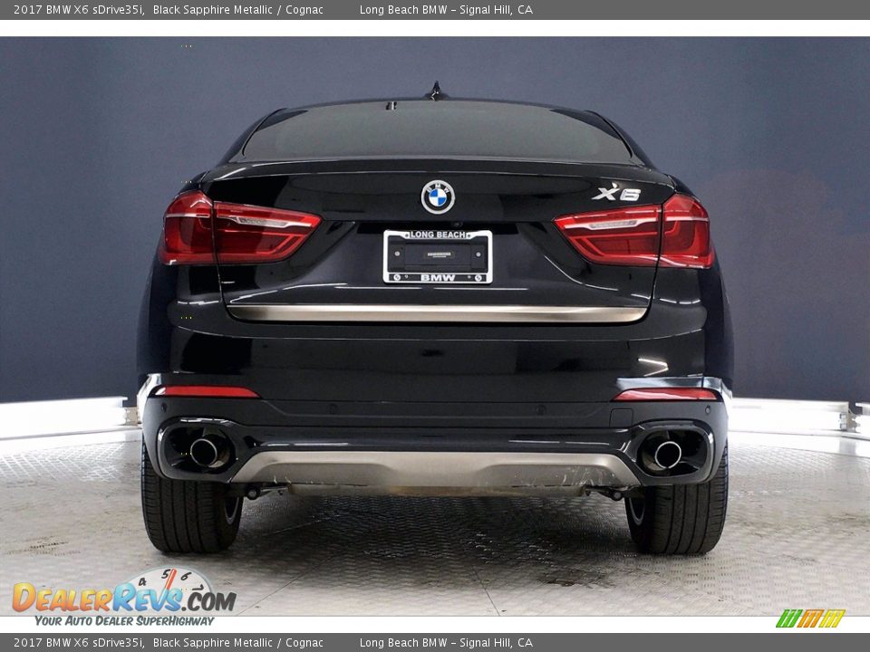 2017 BMW X6 sDrive35i Black Sapphire Metallic / Cognac Photo #3