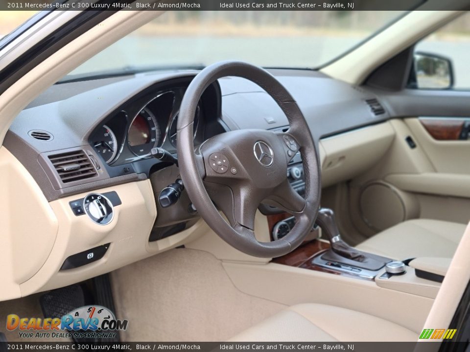 2011 Mercedes-Benz C 300 Luxury 4Matic Black / Almond/Mocha Photo #15