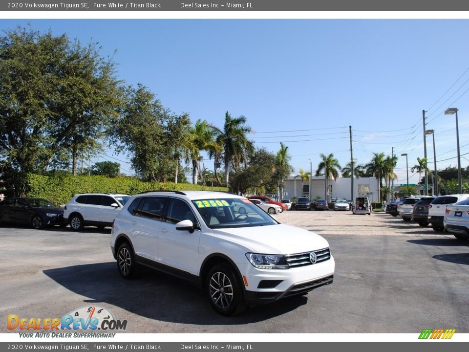 2020 Volkswagen Tiguan SE Pure White / Titan Black Photo #1