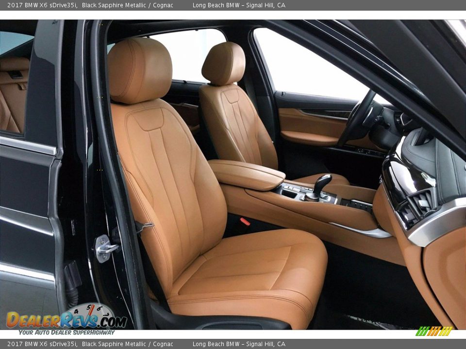 2017 BMW X6 sDrive35i Black Sapphire Metallic / Cognac Photo #6