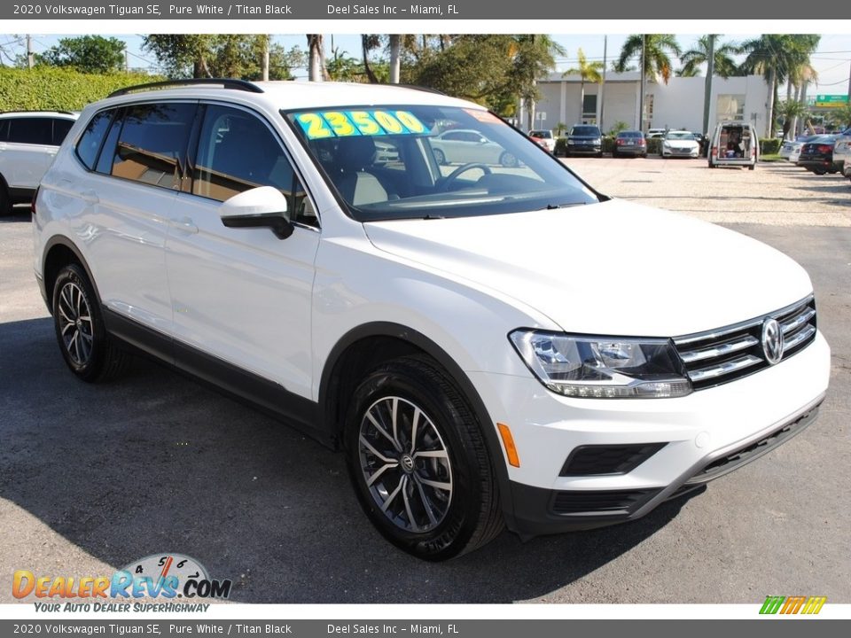 2020 Volkswagen Tiguan SE Pure White / Titan Black Photo #2