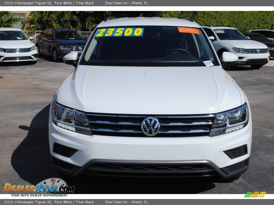 2020 Volkswagen Tiguan SE Pure White / Titan Black Photo #3
