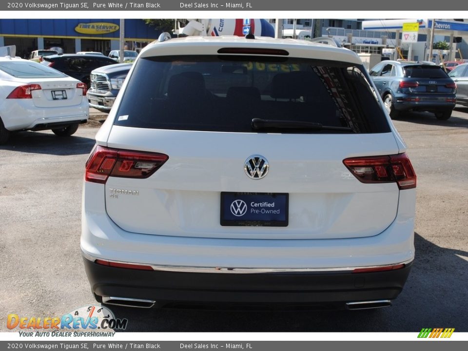 2020 Volkswagen Tiguan SE Pure White / Titan Black Photo #5
