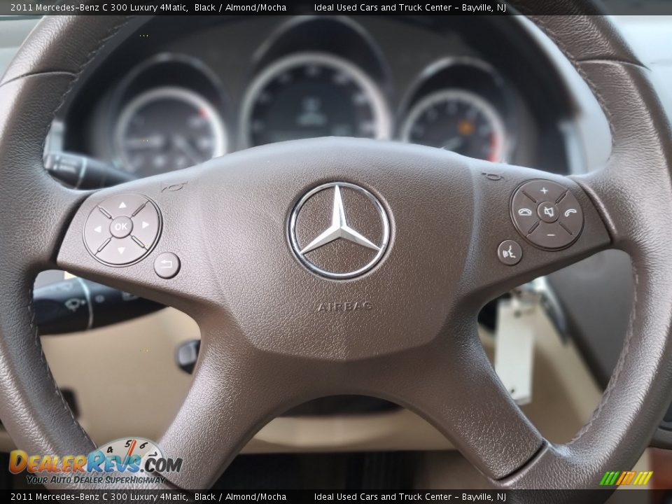 2011 Mercedes-Benz C 300 Luxury 4Matic Black / Almond/Mocha Photo #23