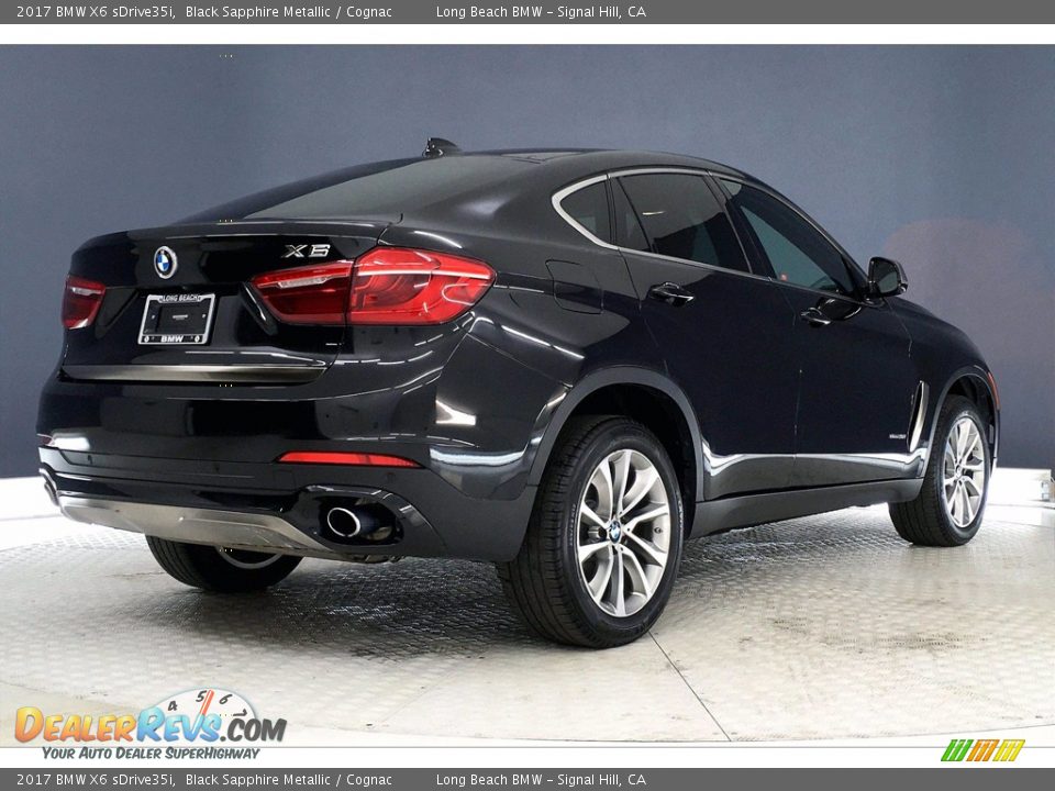 2017 BMW X6 sDrive35i Black Sapphire Metallic / Cognac Photo #13