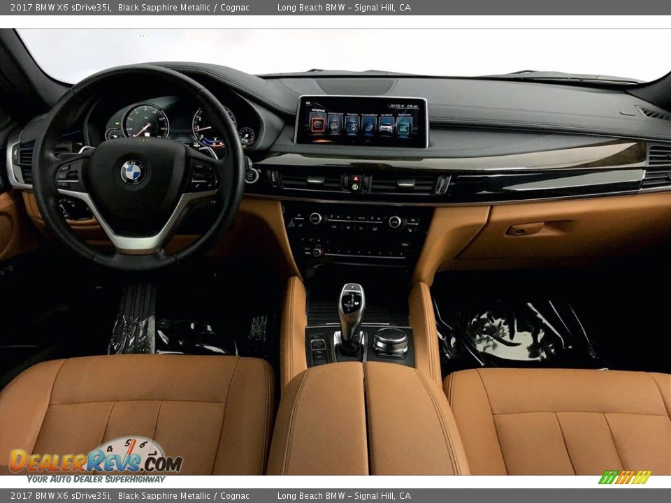 2017 BMW X6 sDrive35i Black Sapphire Metallic / Cognac Photo #15