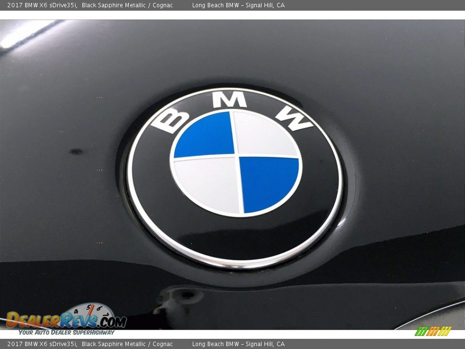 2017 BMW X6 sDrive35i Black Sapphire Metallic / Cognac Photo #33