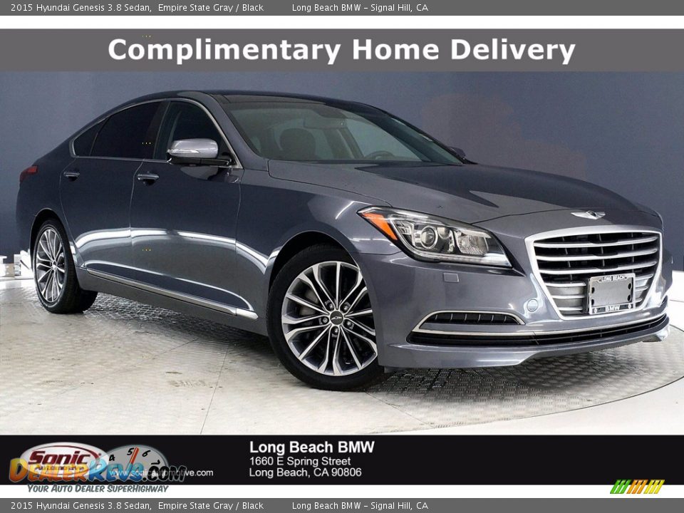 2015 Hyundai Genesis 3.8 Sedan Empire State Gray / Black Photo #1