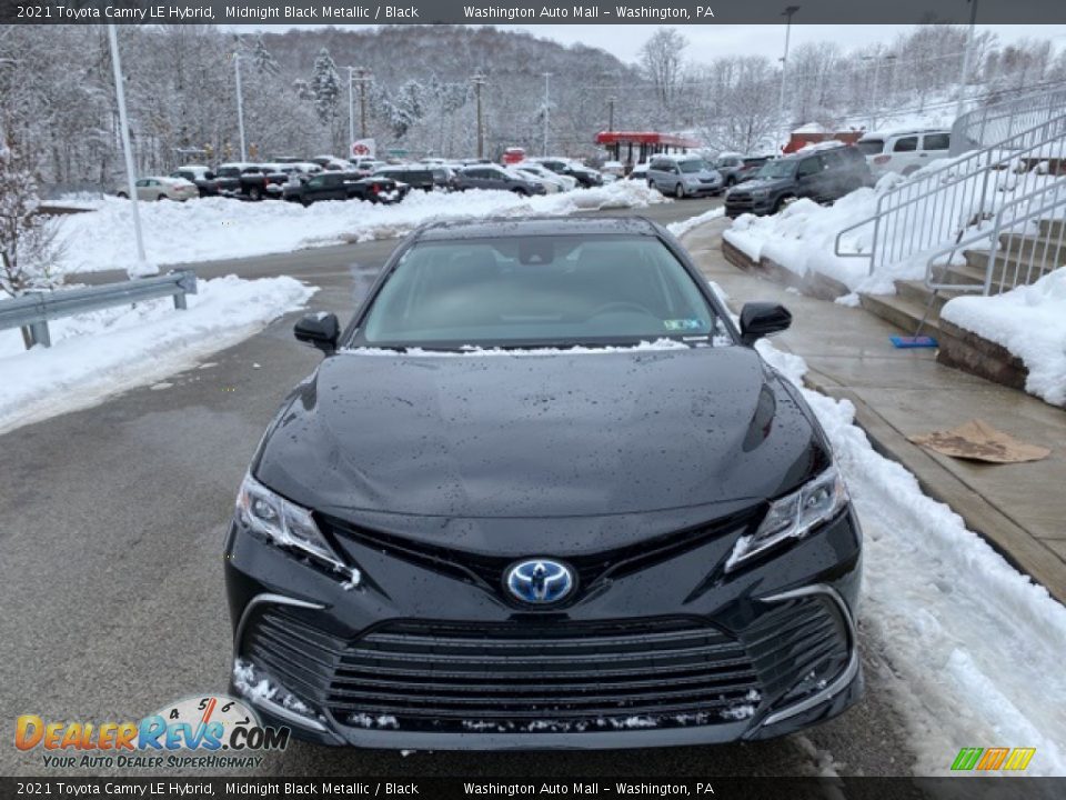 2021 Toyota Camry LE Hybrid Midnight Black Metallic / Black Photo #12