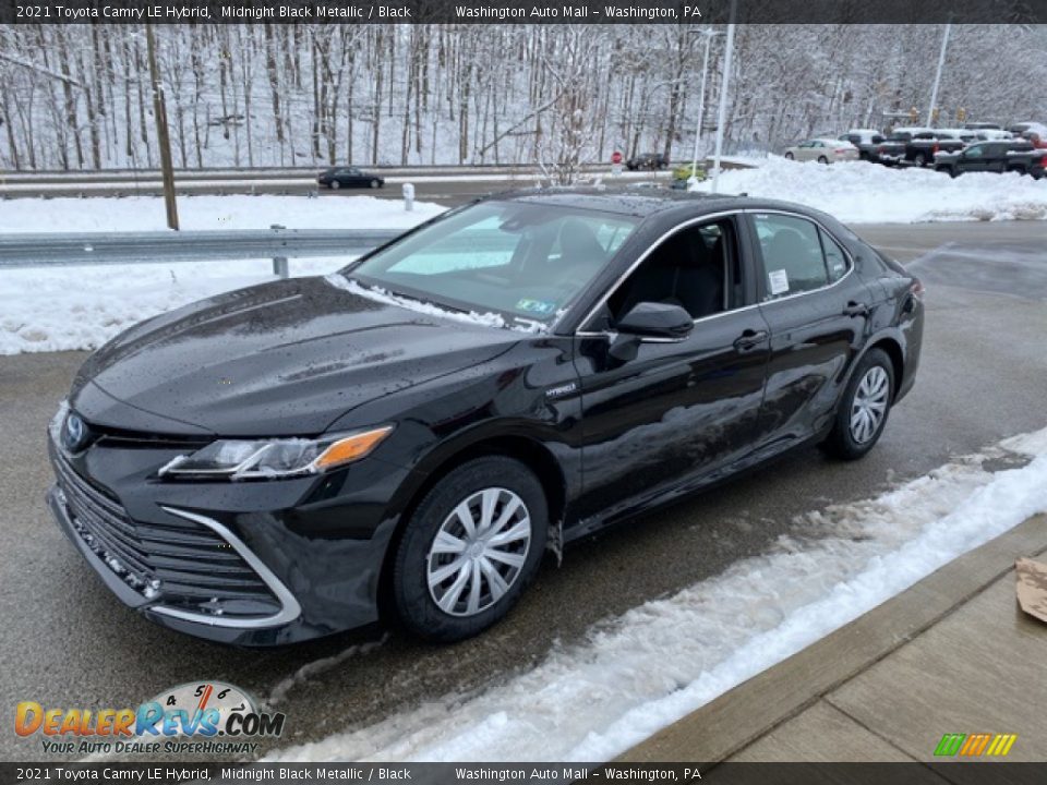 2021 Toyota Camry LE Hybrid Midnight Black Metallic / Black Photo #13