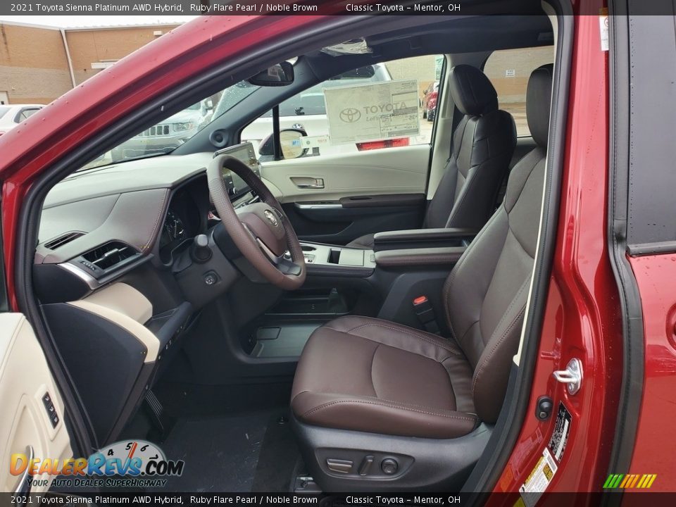 Noble Brown Interior - 2021 Toyota Sienna Platinum AWD Hybrid Photo #2