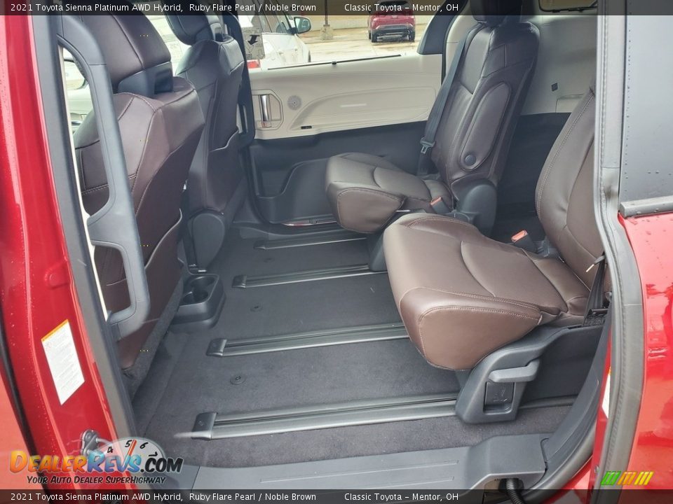 Rear Seat of 2021 Toyota Sienna Platinum AWD Hybrid Photo #3
