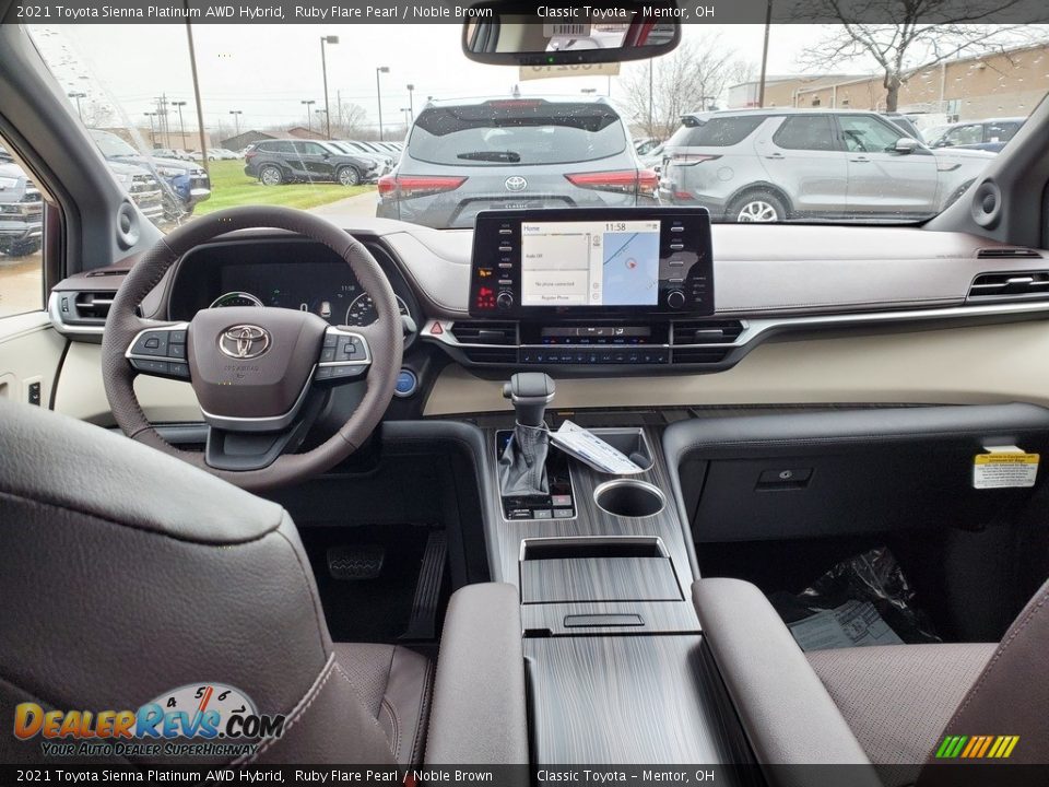 Dashboard of 2021 Toyota Sienna Platinum AWD Hybrid Photo #4