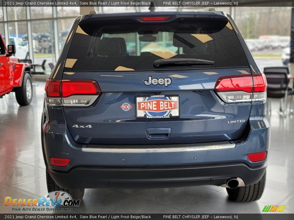 2021 Jeep Grand Cherokee Limited 4x4 Slate Blue Pearl / Light Frost Beige/Black Photo #9