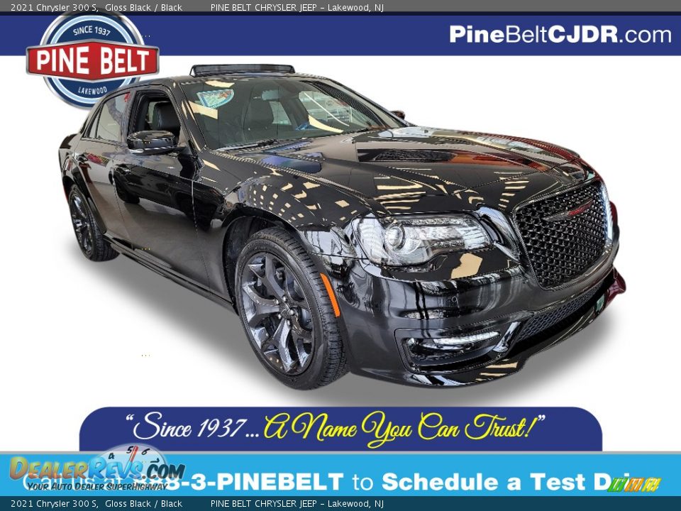 2021 Chrysler 300 S Gloss Black / Black Photo #1