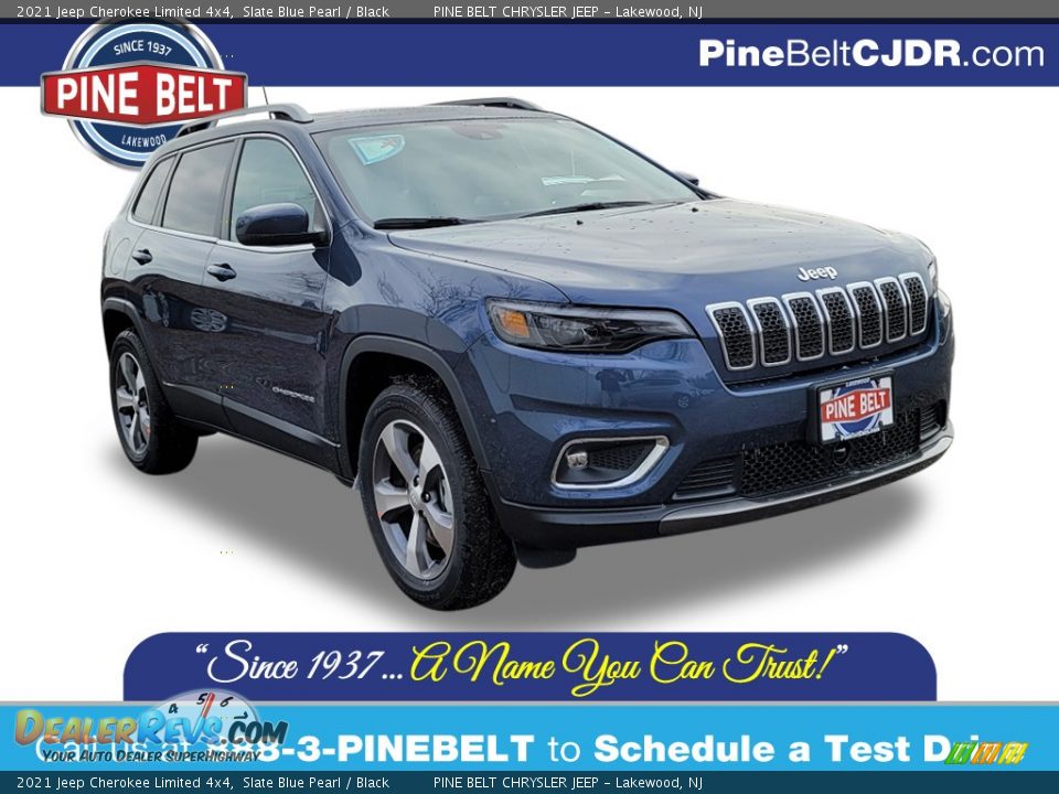 2021 Jeep Cherokee Limited 4x4 Slate Blue Pearl / Black Photo #1
