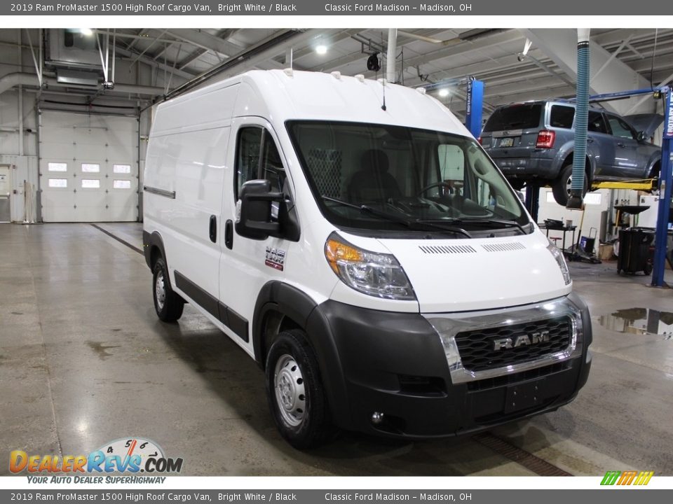 2019 Ram ProMaster 1500 High Roof Cargo Van Bright White / Black Photo #3