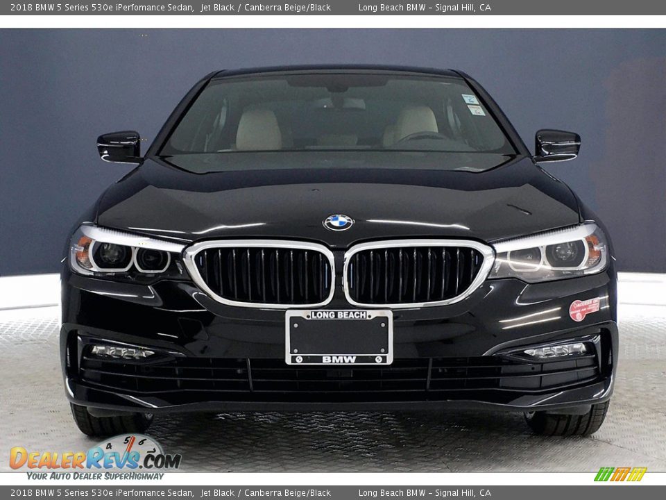 2018 BMW 5 Series 530e iPerfomance Sedan Jet Black / Canberra Beige/Black Photo #2