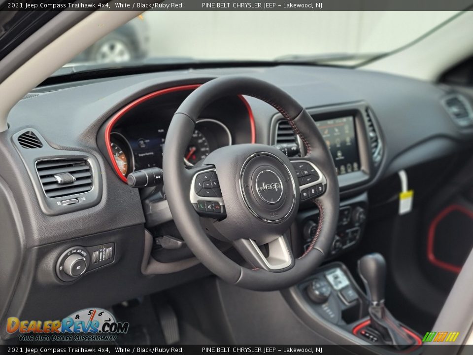 2021 Jeep Compass Trailhawk 4x4 White / Black/Ruby Red Photo #12